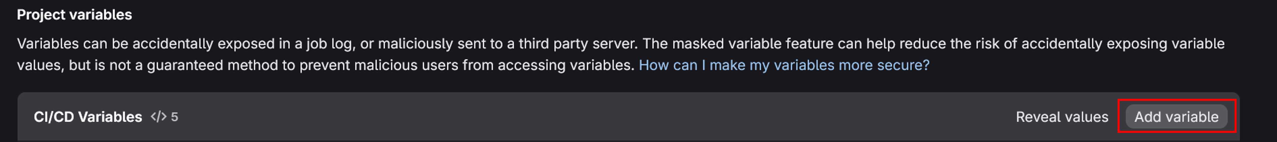 Add Variable